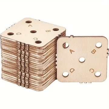 Square Weaving Cards for Tablet Weaving, Pine MDF, 24 Pcs, 1.95 x 1.95 Inch, DIY Loom Craft Supplies