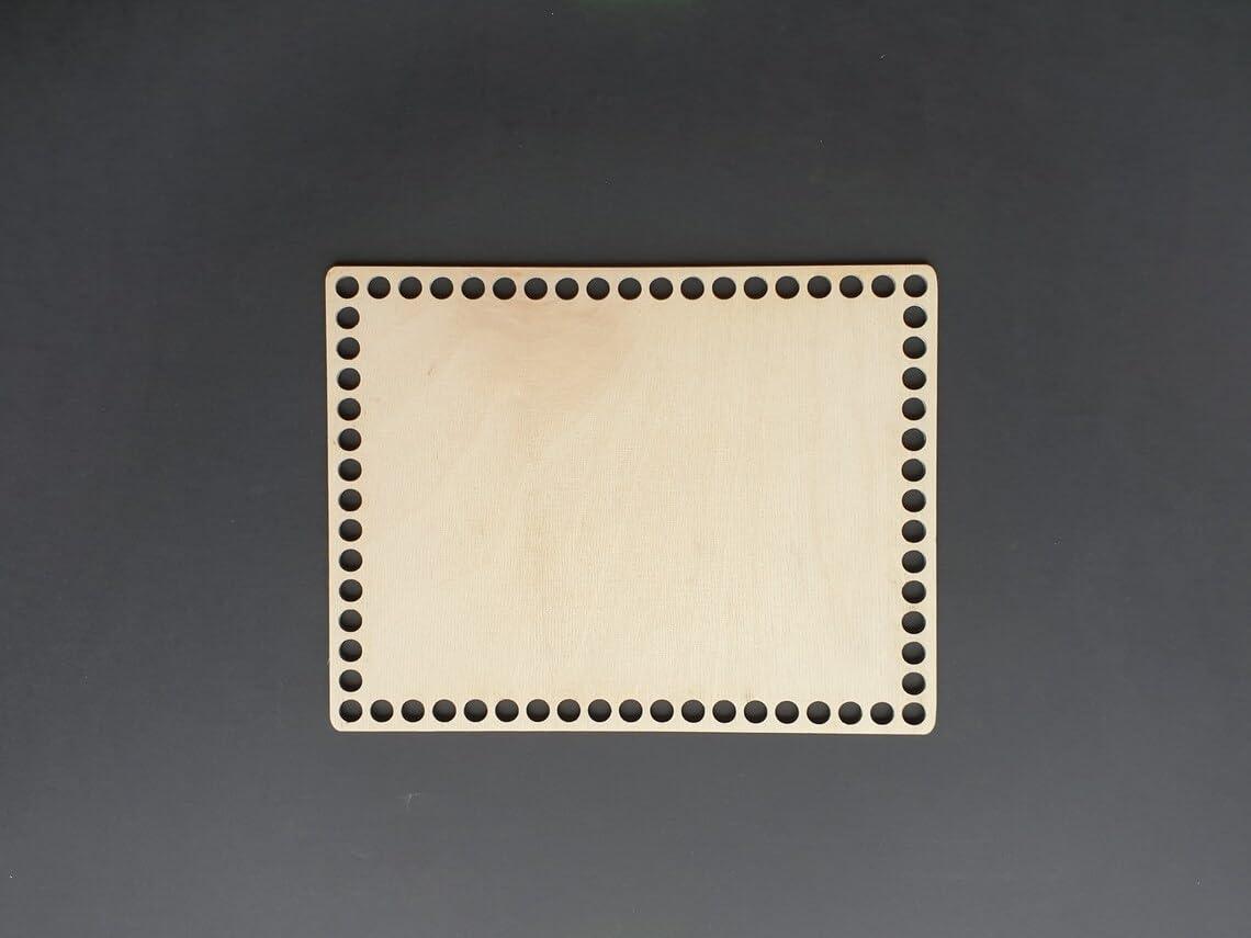 Haoser Mdf Wooden rectangle base for crochet basket, Craft DIY, Wood base Shaper for DIY Basket Craft Weaving Making Supplies Crochet basket wooden base, Crochet basket bottom, knitting bottom - Haoser
