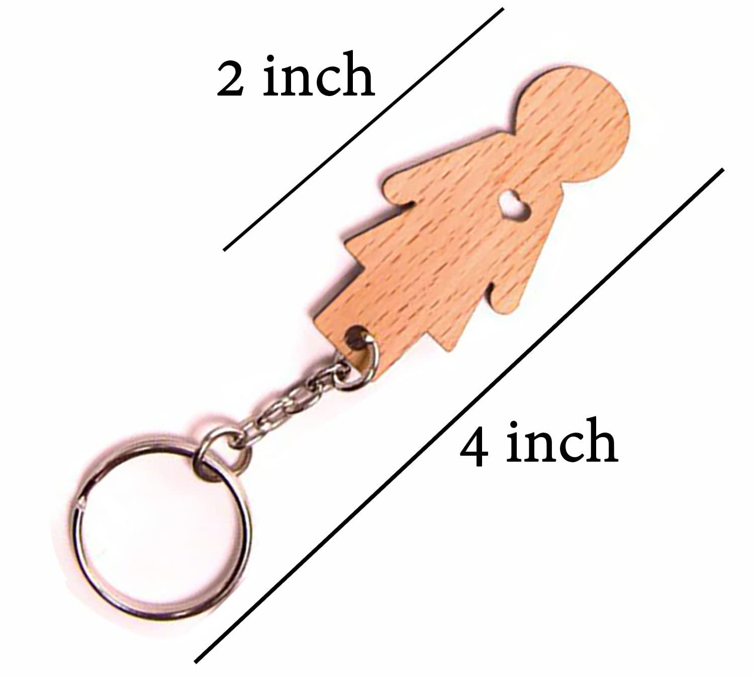 Haoser Customized Wooden Keyring for DIY Projects - Laser Engravable, Printable & Writable, Design Wooden Key Chain for Gifting Friendship Day House Shape (Multipack) (H-PM3-KEYRING-4) - Haoser