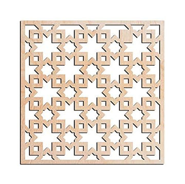 Haoser Birch Ply-3mm Wooden Panel for Room Divider/Partition, Wall Decor Pack of 1 Geometric Laser Cut Carved Panel  (Panle-2) - Haoser
