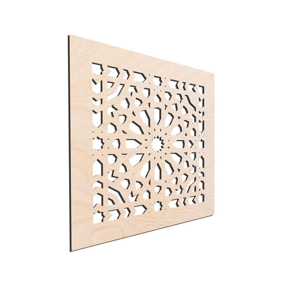 Haoser Pack of 1 Laser Cut Carved Panel for Room Partition/Divider Room, Wall Hanging (Square Panel-13) - Haoser