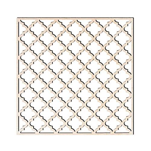 Haoser Birch Ply-3mm Wooden Panel for Room Divider/Partition, Wall Decor Pack of 1 Geometric Laser Cut Carved Panel  (Panle-1) - Haoser