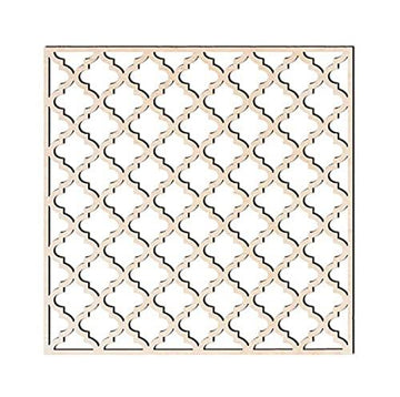 Haoser Birch Ply-3mm Wooden Panel for Room Divider/Partition, Wall Decor Pack of 1 Geometric Laser Cut Carved Panel  (Panle-1) - Haoser