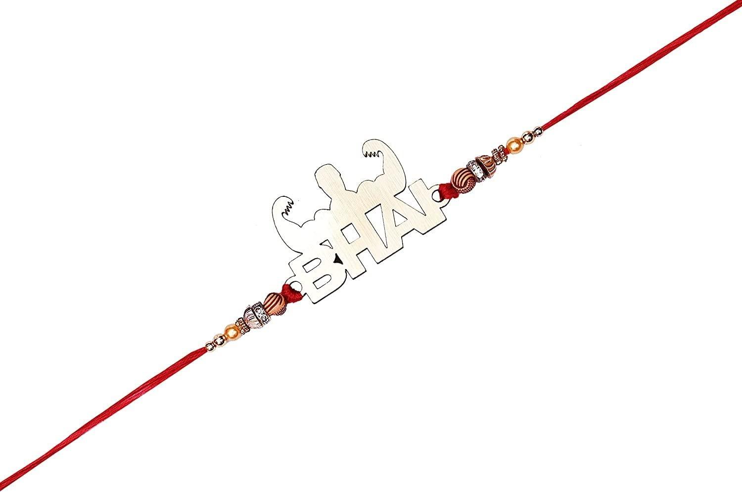 Haoser Wooden Designer Rakhi Set Of 5 Rakhi for Brother Handmade Rakhi for Kids Wooden Rakhi Gym Bhai Rakhi Raksha Bandhan spacail. - Haoser