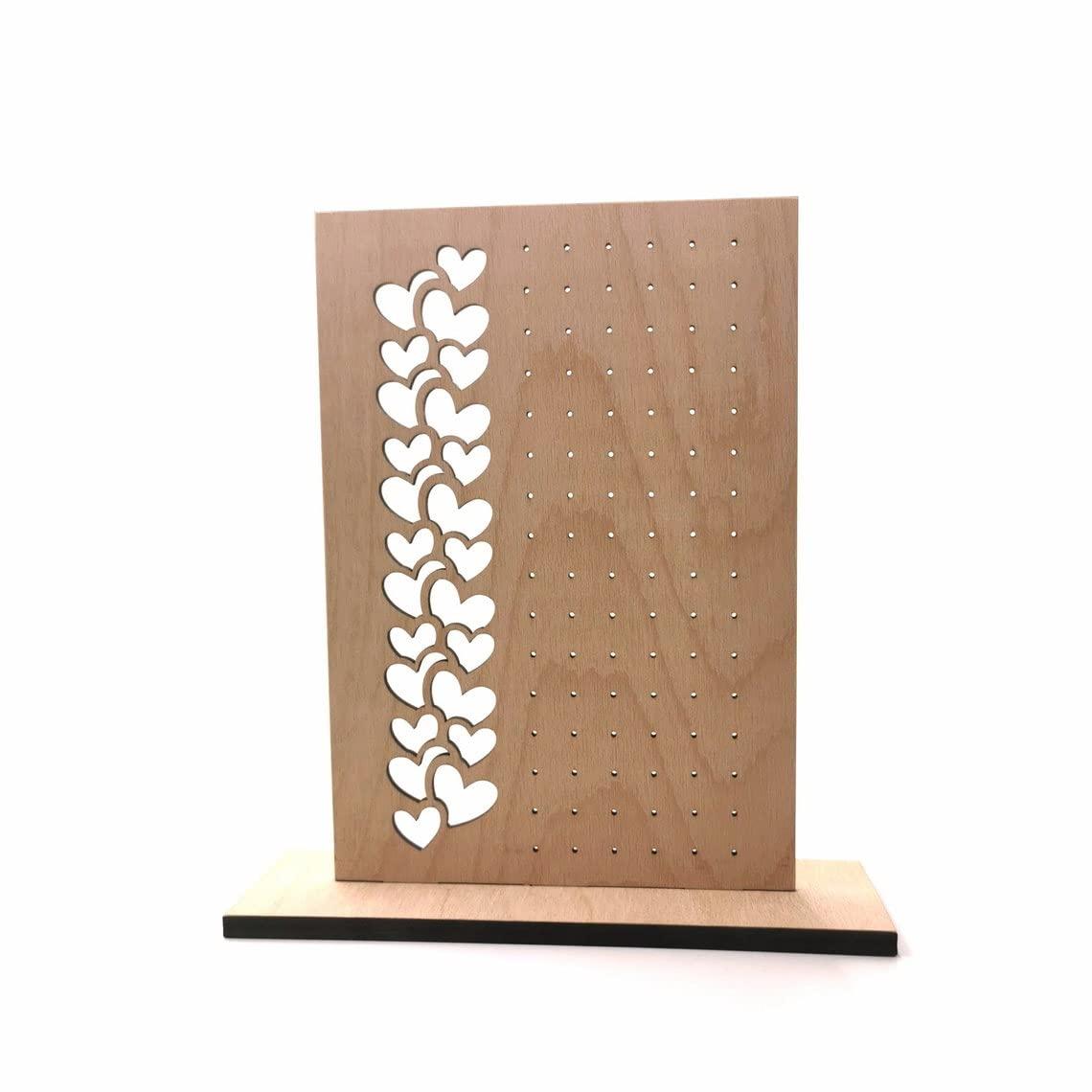 Haoser Wooden Earring Display Stand, Honeycomb Earring Organizer Earring Display Wood Hanging Jewelry Organizer for Stud Earrings (Earring Holder-12) - Haoser