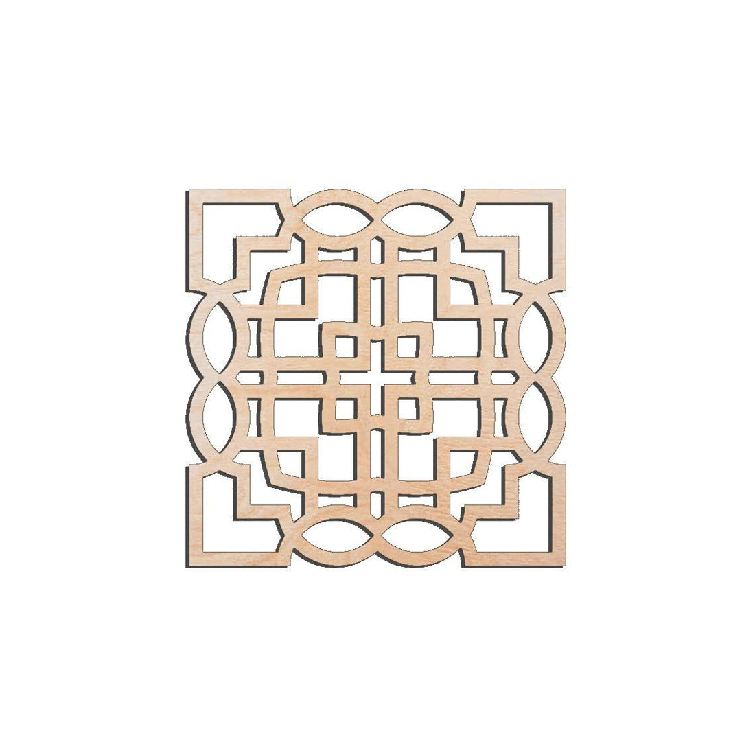 Haoser Wall Hanging Wooden Carved Panel for Room Partition, Cabinet Doors, Windows (Square Panel-6) - Haoser