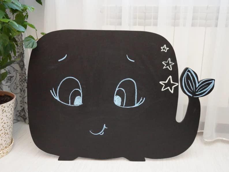 Haoser Wooden Black Board Slate for Kids, Slate Board for Kids, Decoration, Kitchen, Writing, Drawing, and Play Chalkboard Sign, Kids Room Chalkboard - Haoser