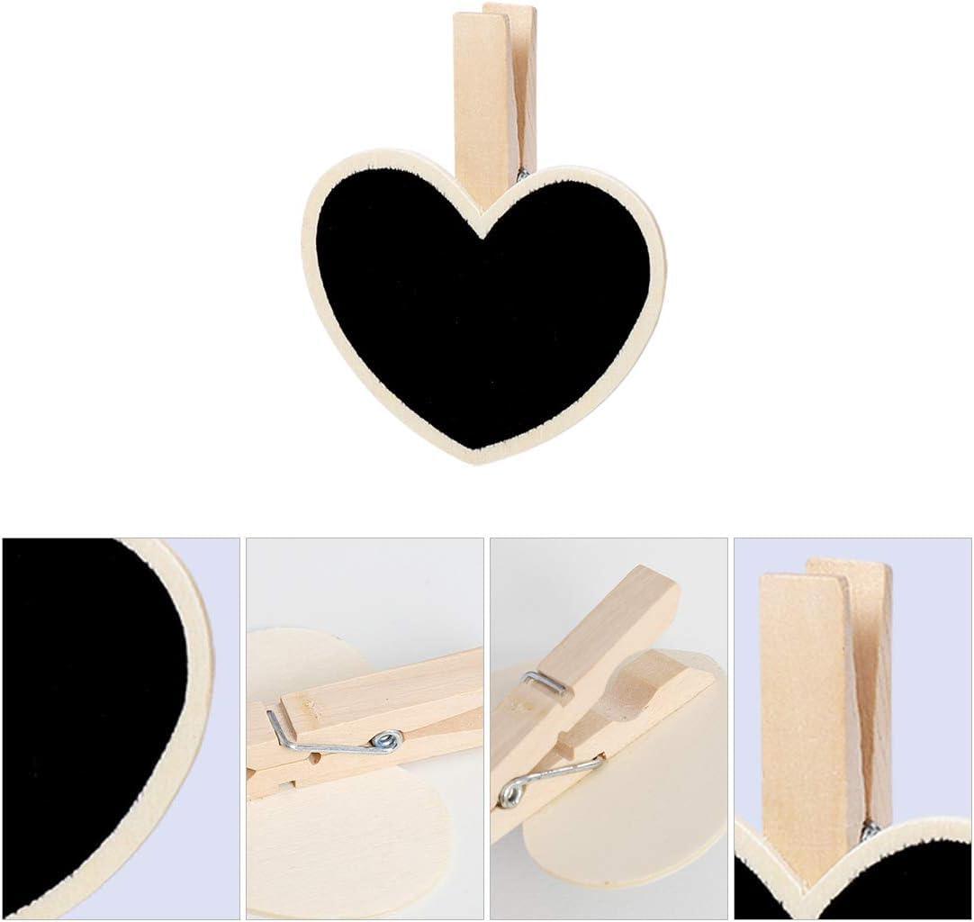 Haoser 12 Mini Retangle Chalkboard Blackboard with Wooden Clip Message Board Signs and Labels Clips - Haoser