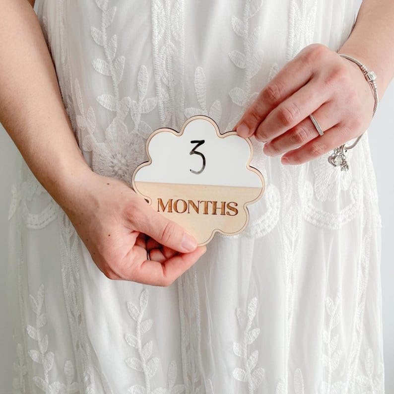 Pregnancy Milestones, Photo Prop | Dry Erase Pregnancy Growth Card