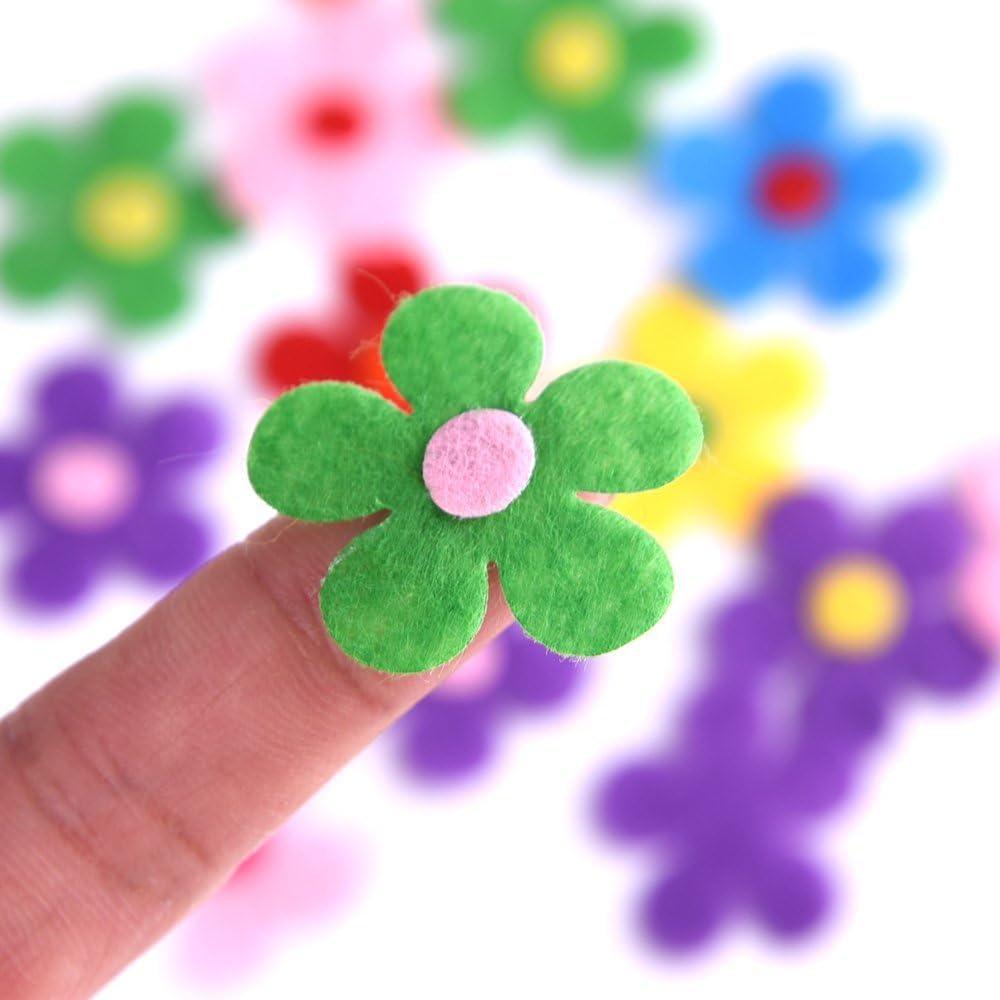 Haoser 50 Pieces Felt Flowers Fabric Flower, Felt Flowers for Craft - Haoser