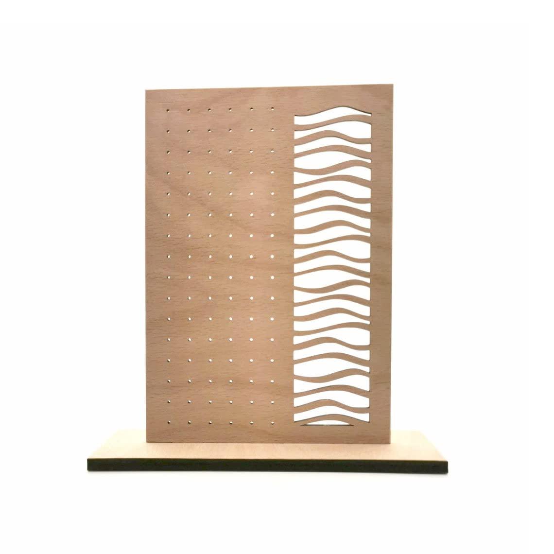 Haoser Wooden Earring Display Stand, Honeycomb Earring Organizer Earring Display Wood Hanging Jewelry Organizer for Stud Earrings (Earring Holder-9) - Haoser