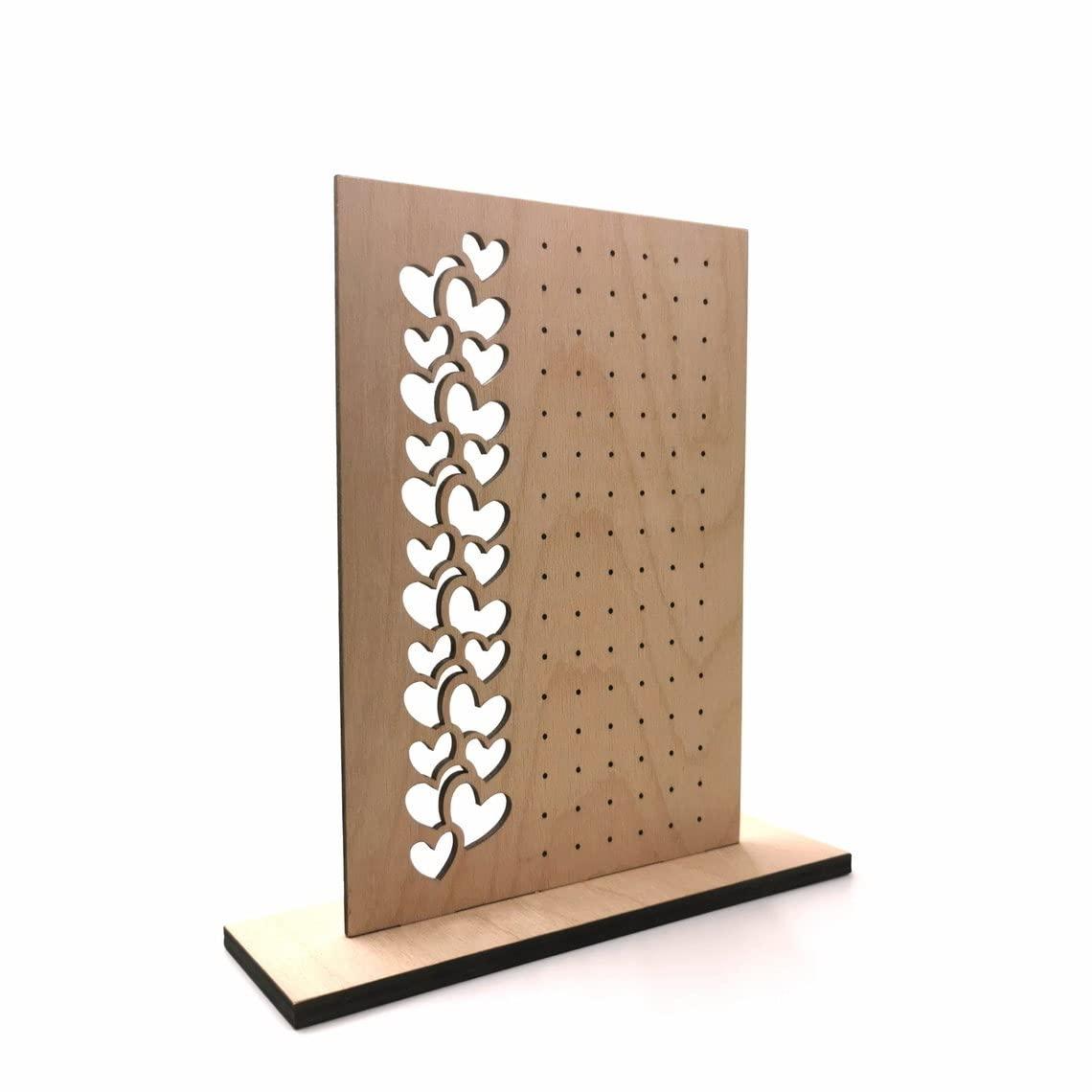 Haoser Wooden Earring Display Stand, Honeycomb Earring Organizer Earring Display Wood Hanging Jewelry Organizer for Stud Earrings (Earring Holder-12) - Haoser