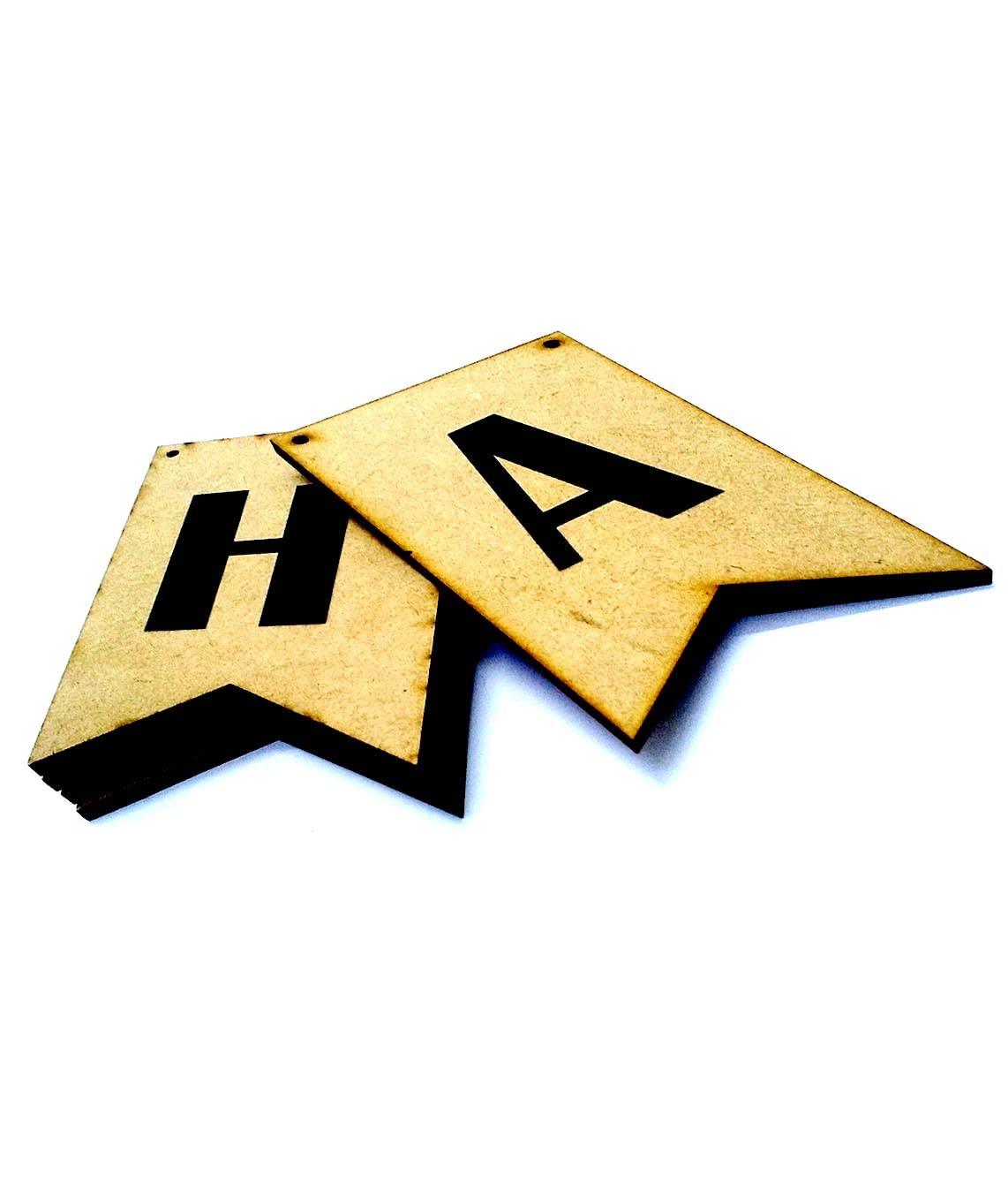 Haoser Wooden Alphabet Hanging tag for DIY Craft Projects, Birthaday Tag, Anniversary Tag - Haoser