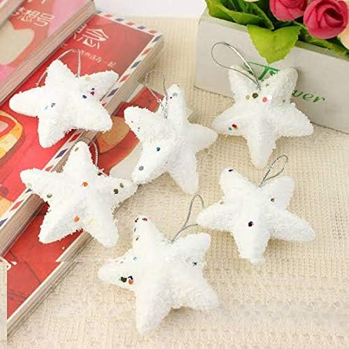 Haoser Creative Snow Star Xmas Tree Hanging Ornaments -9pc