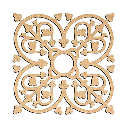 Haoser Birch Ply-3mm Wooden Panel for Room Divider/Partition, Wall Decor Pack of 1 Geometric Laser Cut Carved Panel  (Panle-8) - Haoser