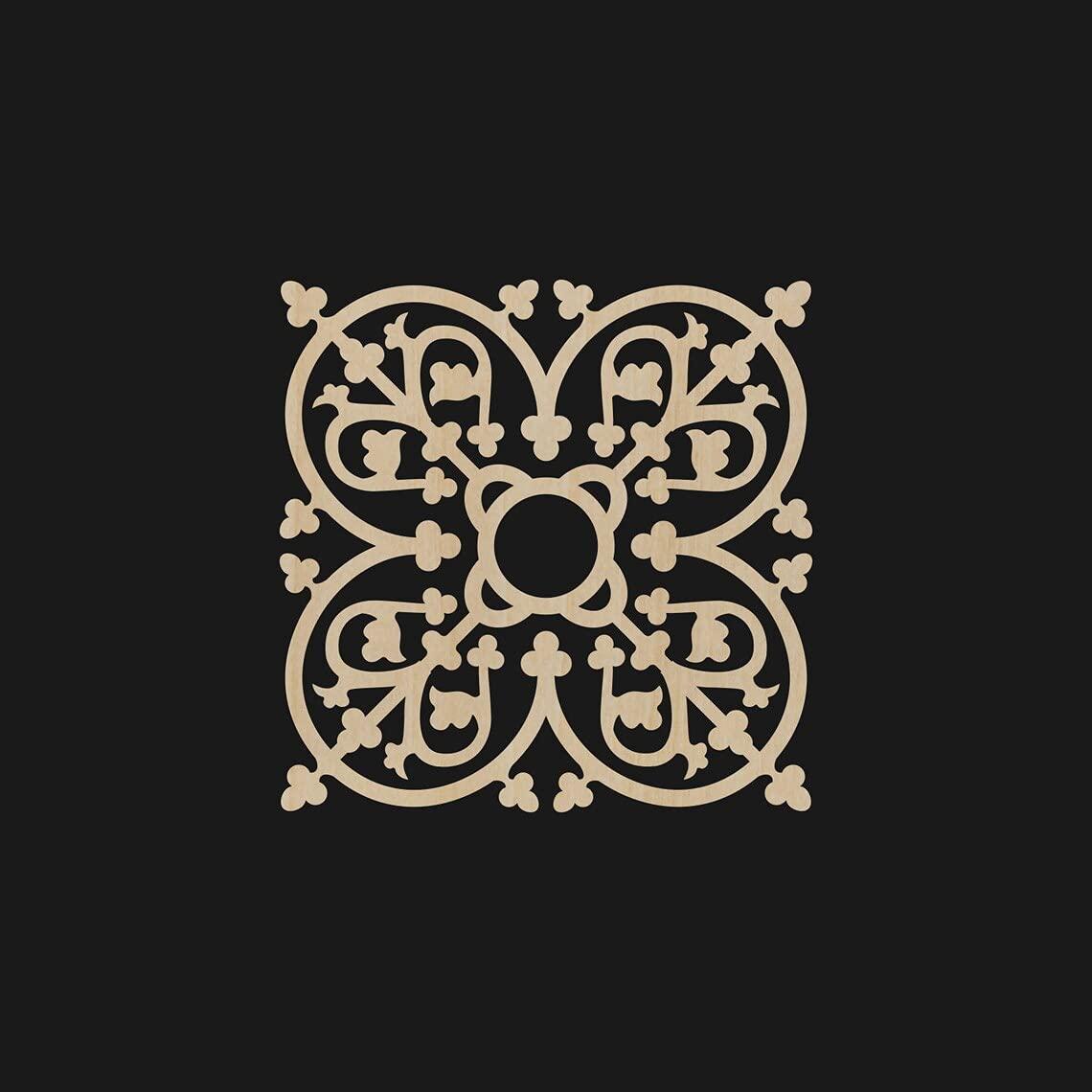 Haoser Home Décor Geometic Laser Cut Carved Panel for Living Room, Windows, Room Partition (Square Panel-8) - Haoser