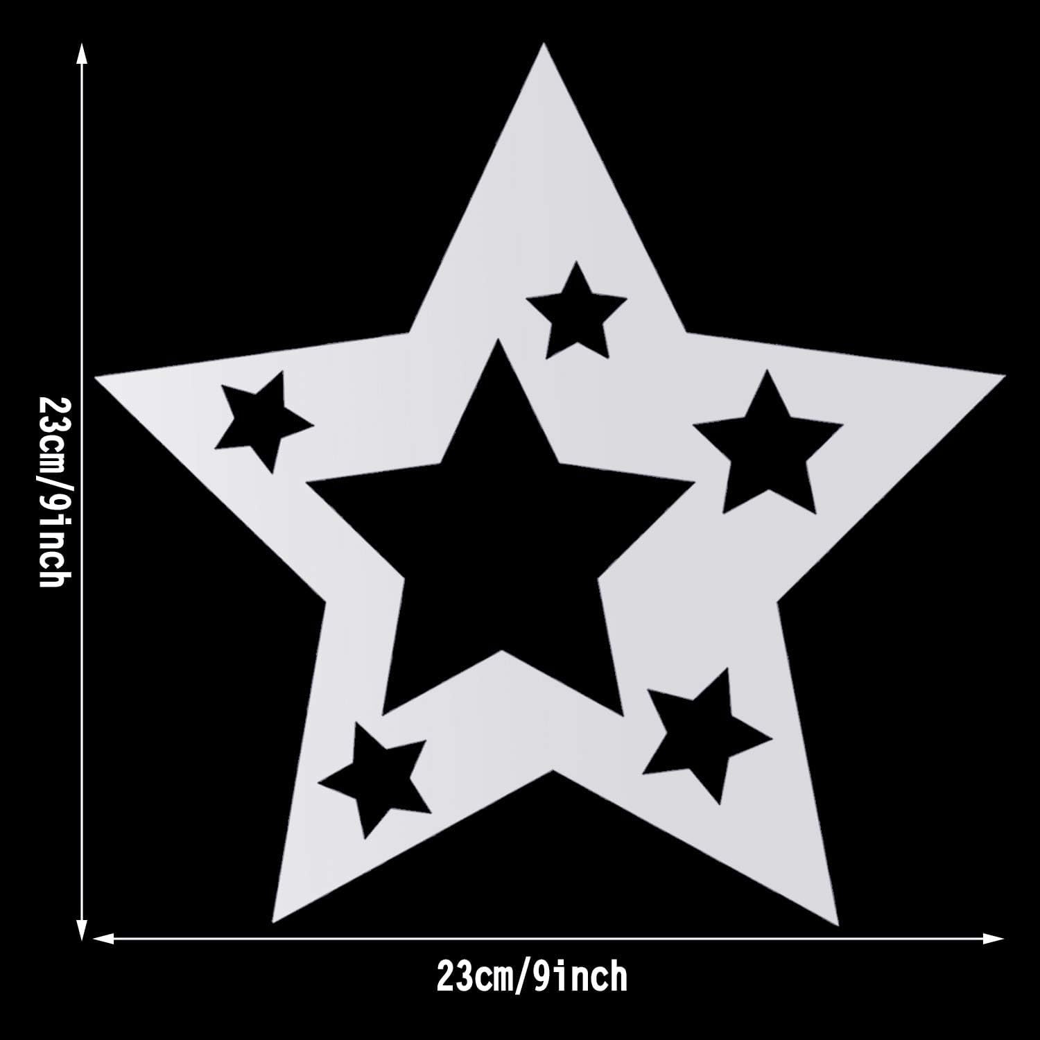 12 Pcs Shape Stencils Set – 9 Inch Chalk Stencils for Kids