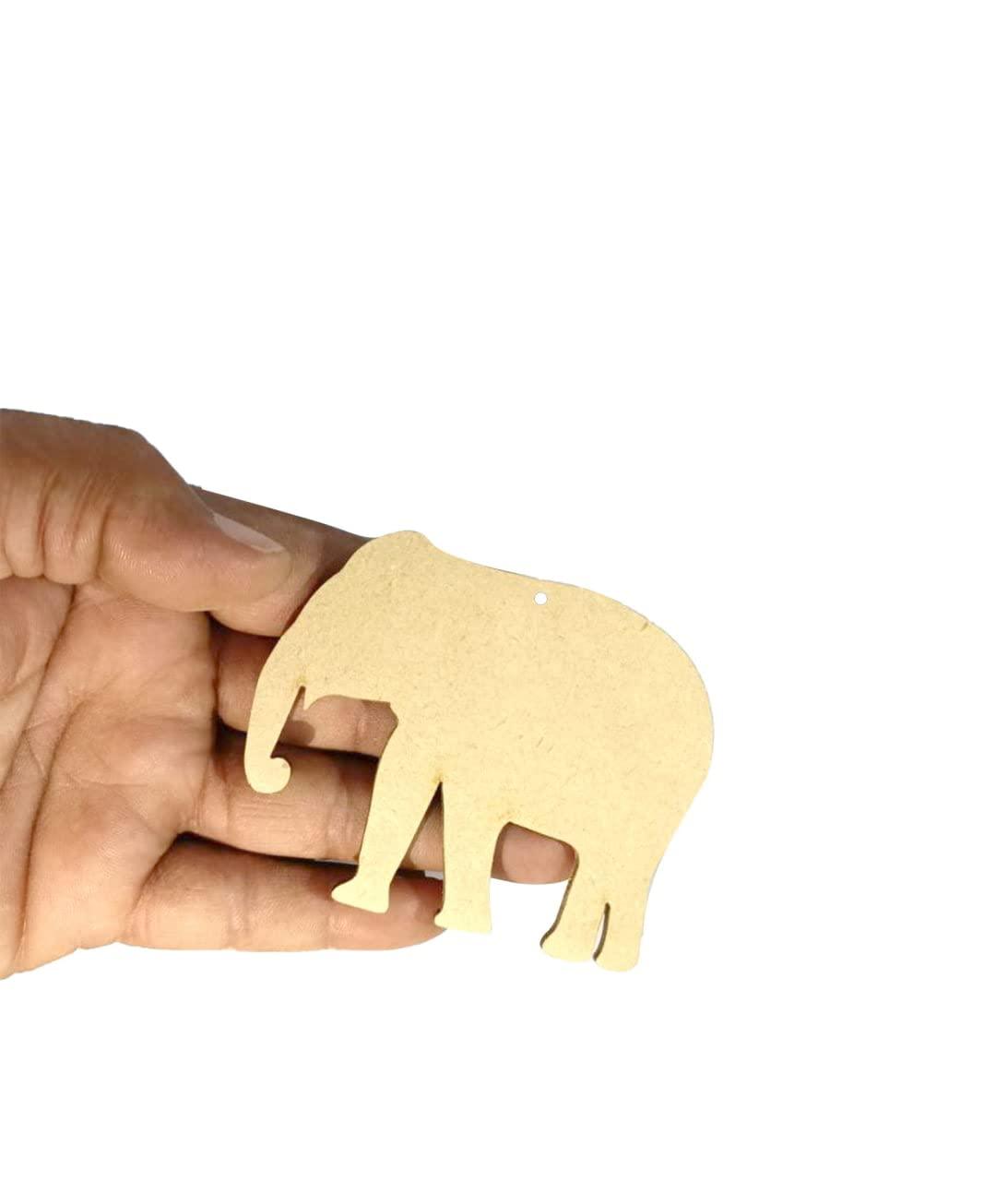 Haoser Unfinished Wood Door Hanging elephent for Crafting Pack of 10 Cutouts - Haoser