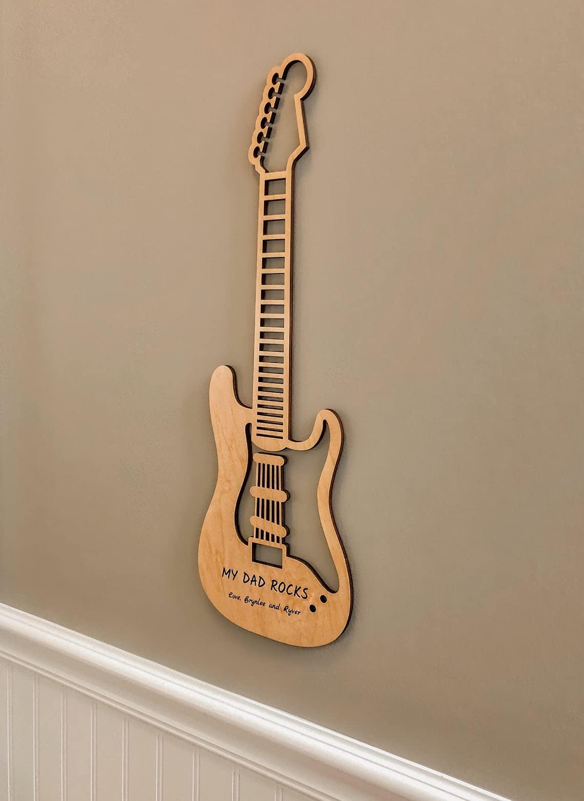 Haoser Wooden Guitar for Wall Decoration - Laser Cut - Guitar Decor - Miniature Guitar - Wall Hangings - Haoser