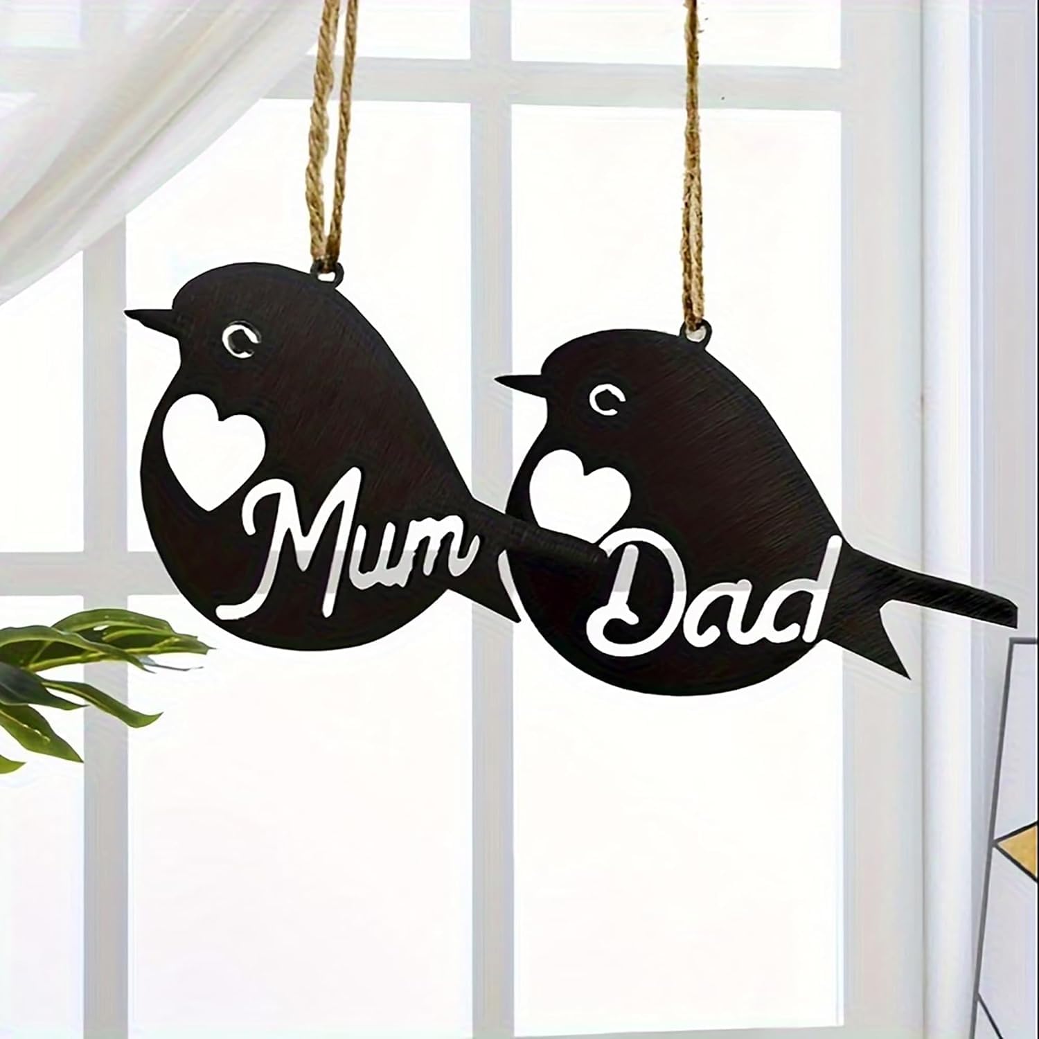 Pack of 10 Wooden Black Bird Shape MDF DIY Art & Craft Base 3.94 x 3.15 Inch | Wooden Hanging Cutouts