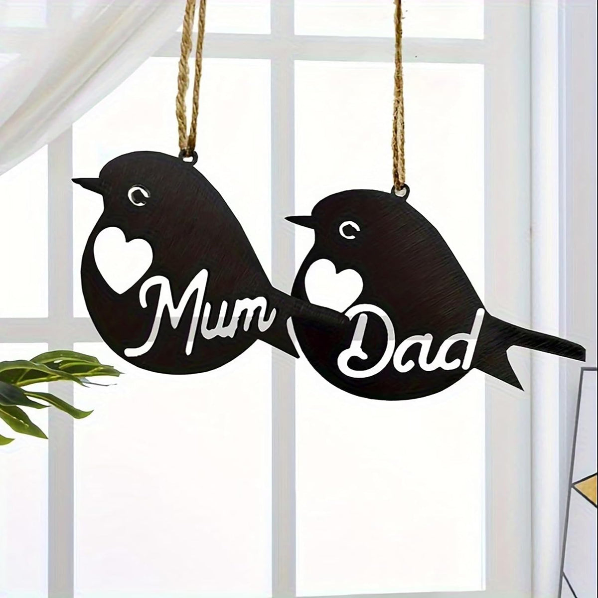 Pack of 10 Wooden Black Bird Shape MDF DIY Art & Craft Base 3.94 x 3.15 Inch | Wooden Hanging Cutouts