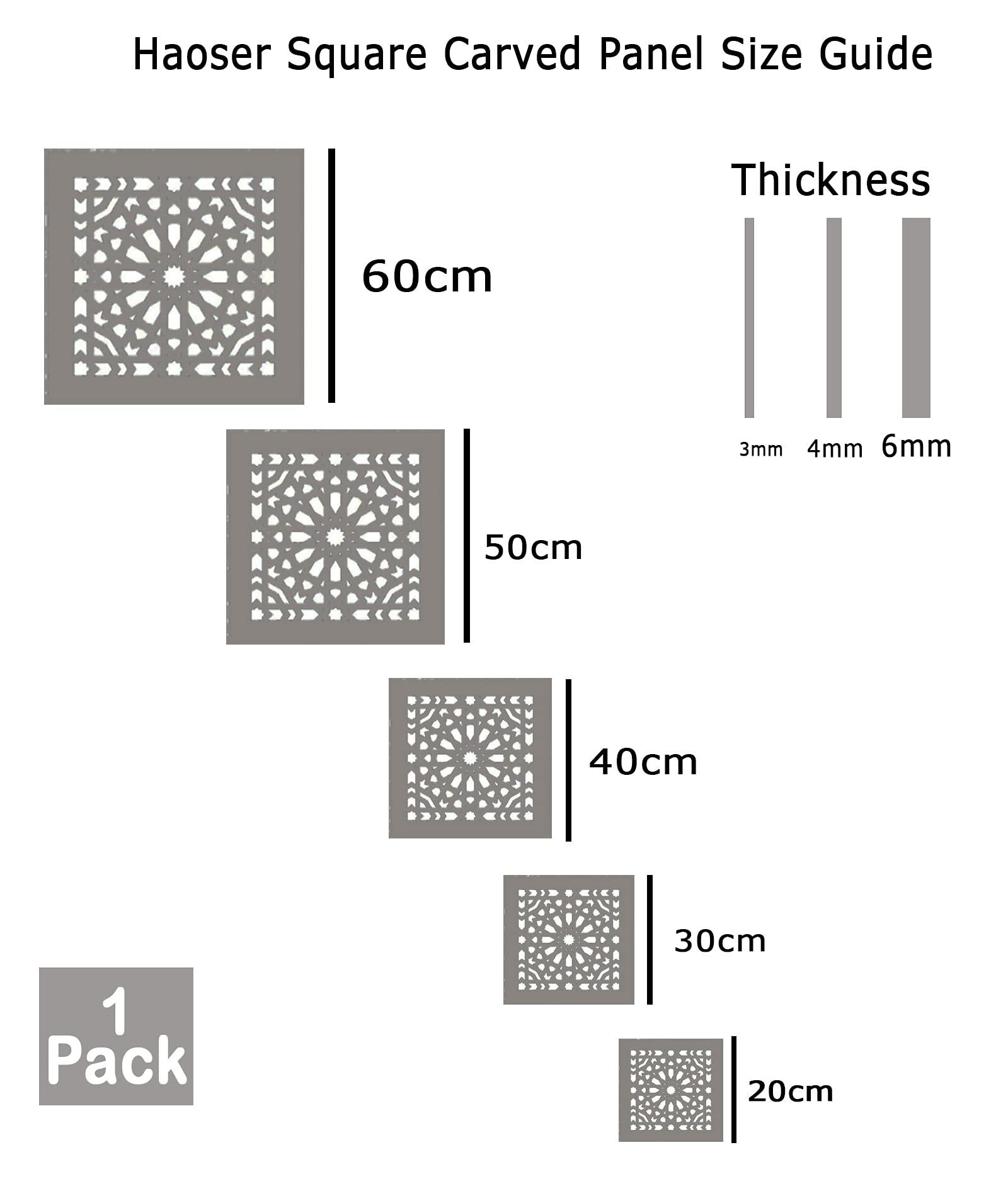 Haoser Pack of 1 Laser Cut Carved Panel for Room Partition/Divider Room, Wall Hanging (Square Panel-13) - Haoser