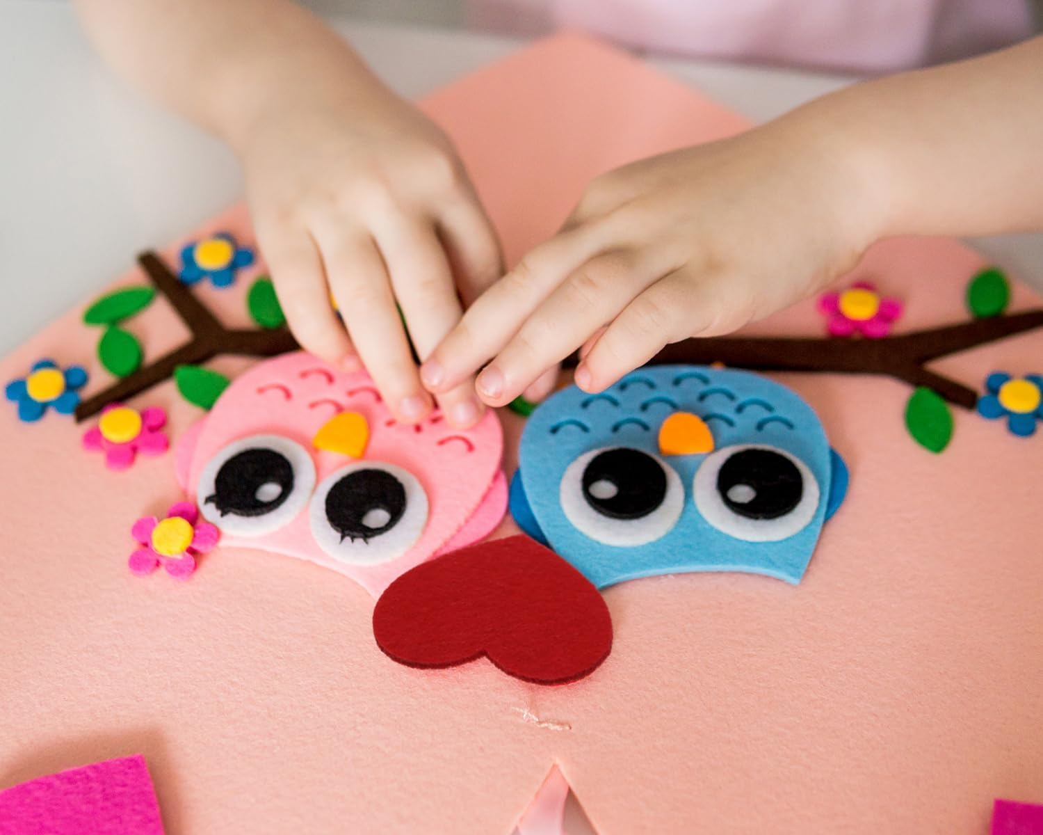 50 Pcs Felt Heart Cutouts – 2 Inch Valentine’s Day Decorations for Crafts