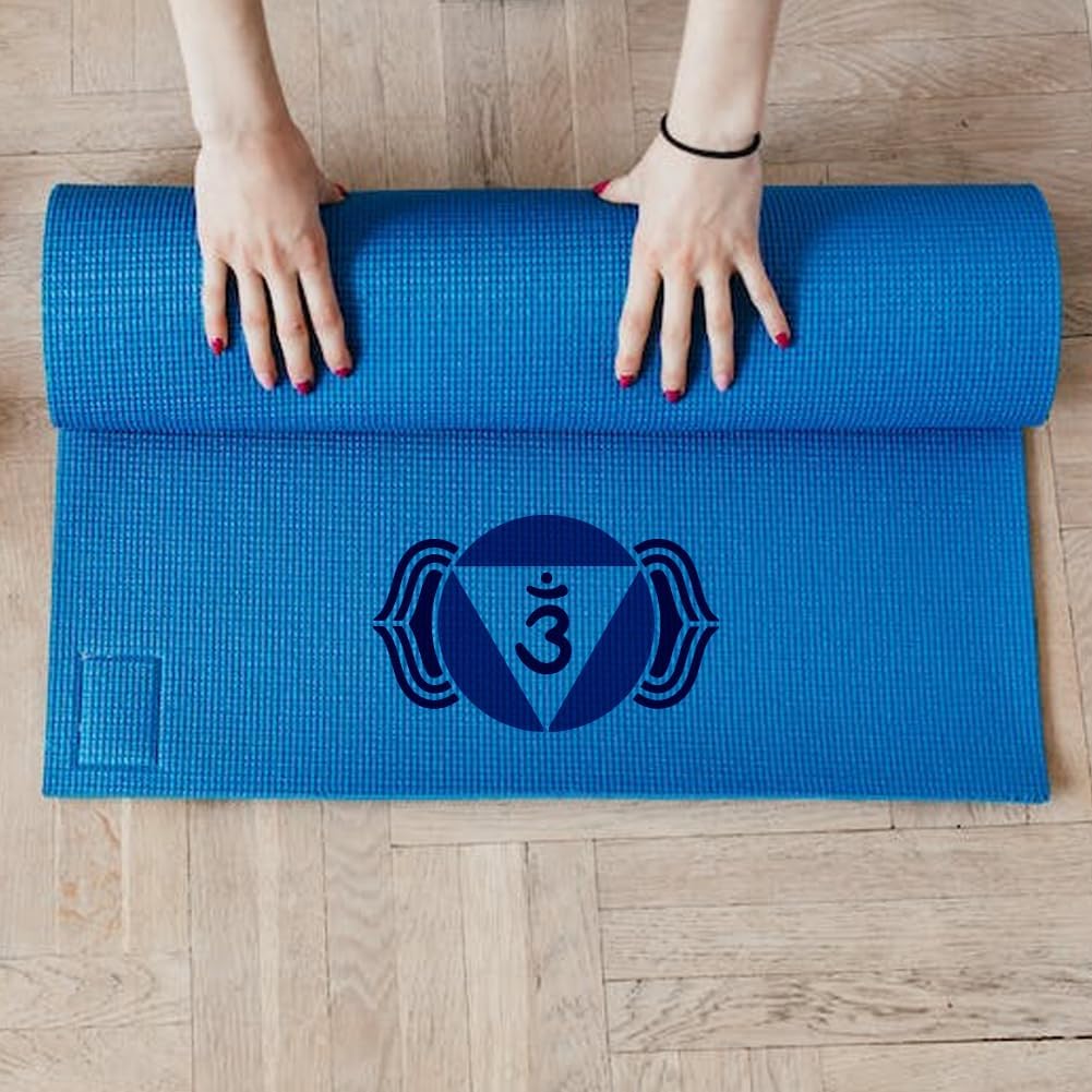 7 Chakra Stencils for Painting – 5.9 Inch Reusable Human Chakra Symbols Template