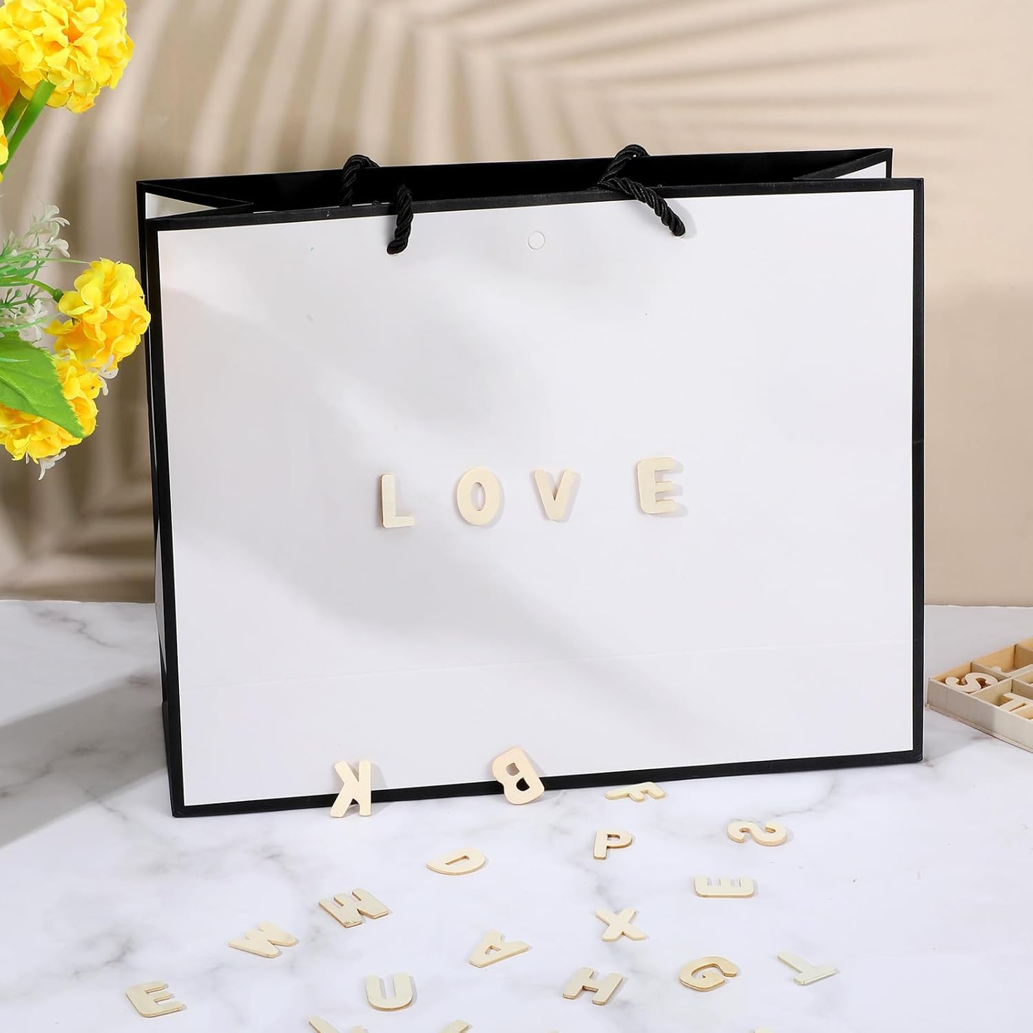 156 Pcs Small Wooden Letters – 3/4-1 Inch Unfinished Wood Alphabet Letters, 6 of Each Capital Letter for DIY Crafts