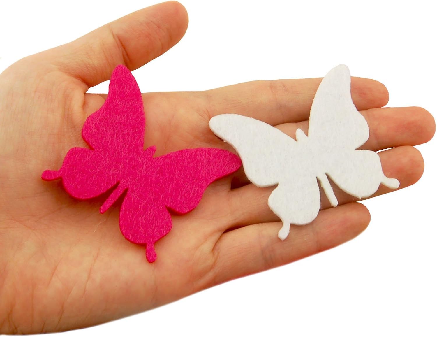 20 Pcs Colorful Felt Butterfly Die Cut Embellishments – 2 x 1.7 Inch