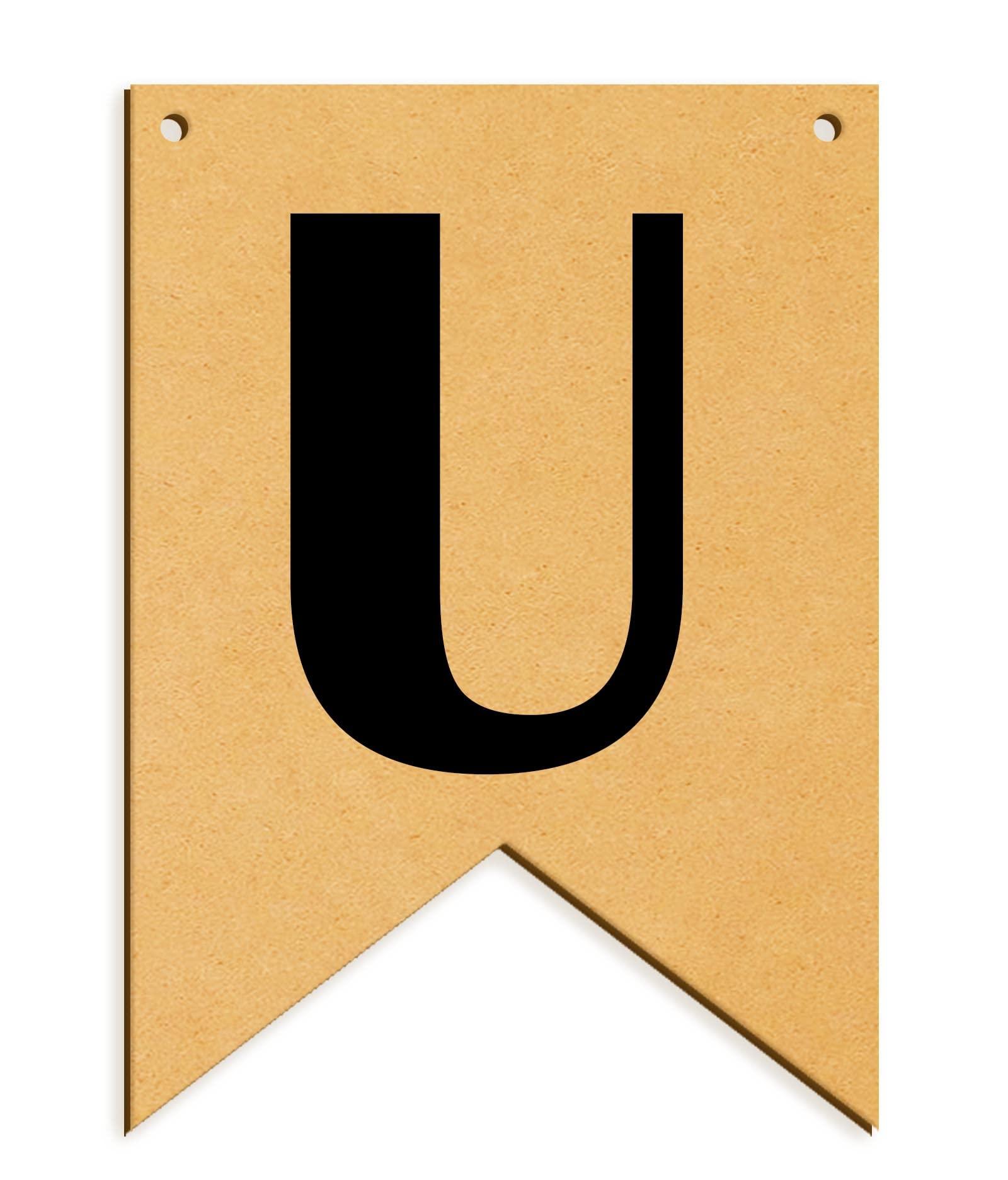 Haoser Wooden Alphabet Hanging tag for DIY Craft Projects, Birthaday Tag, Anniversary Tag - Haoser