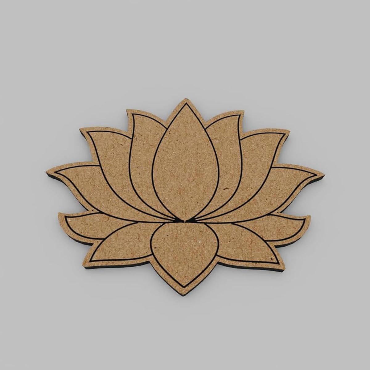 12 Pcs Wooden Swastik, Om, Lotus & Diya Cutouts for DIY Crafts – Pine MDF Shapes for Diwali Decoration, Pooja Room, Wall Hanging, Wedding & Home Festive