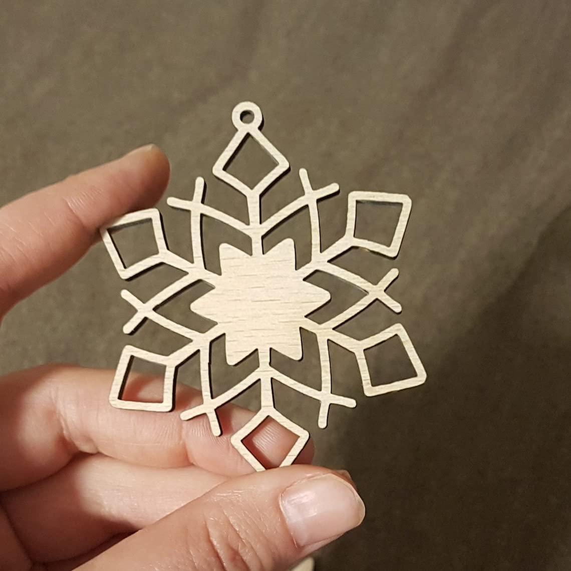 Haoser Wooden Christmas Ornament Cutout for Christmas Decoration Hanger Pack of 15 - Haoser