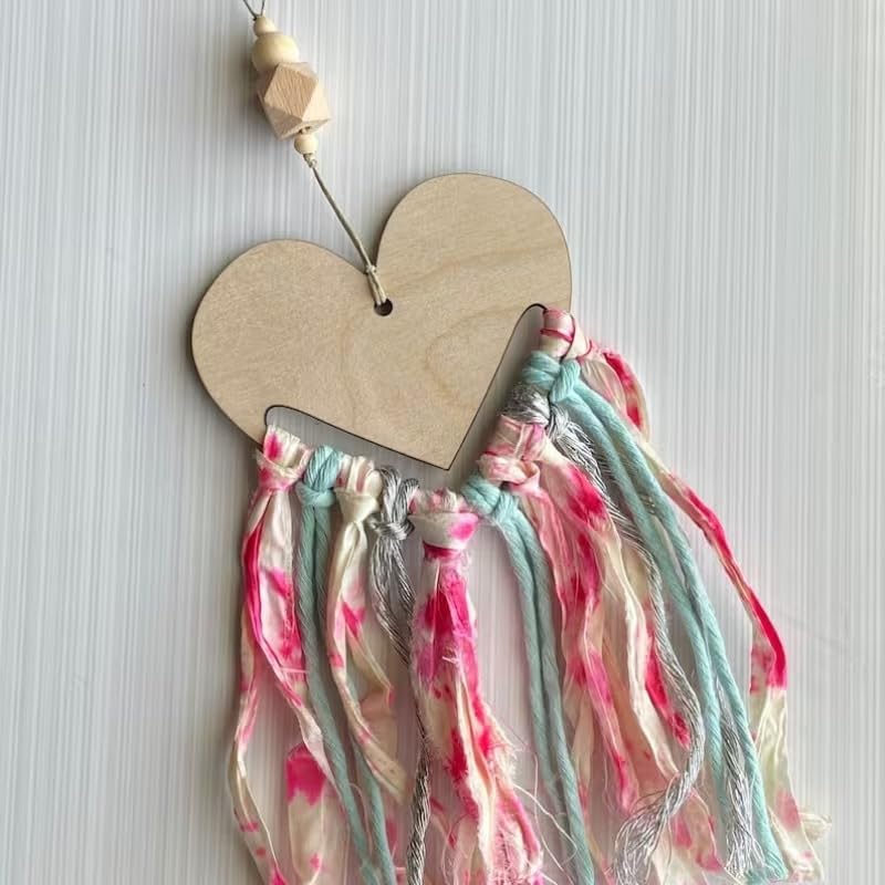 Wooden Heart Frames Macrame Findings & Romantic Decorative Hearts