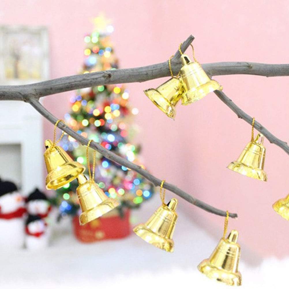 Haoser Pack of 12 Golden Colour Bells Christmas Tree Ornaments Xmas Tree hangings Ornaments-Christmas Tree Hanging Ornament