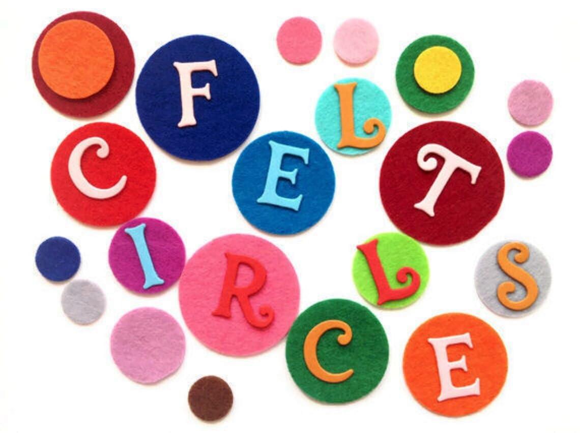 Haoser Felt Circles Sizes from 5 cm to 9.9 cm