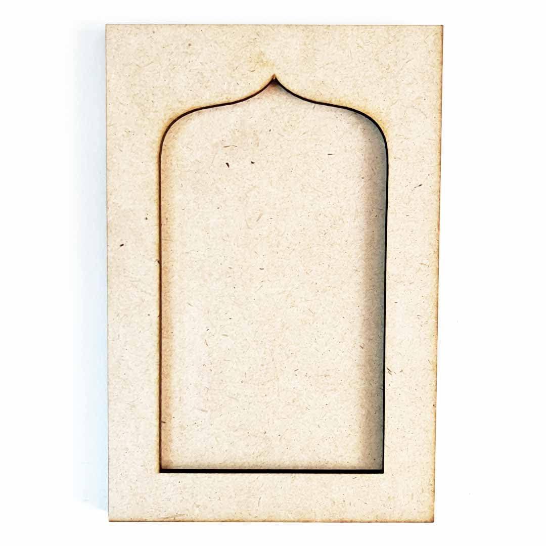 Haoser Plain MDF jharokha Cutouts for Art and Craft|Set of 2 Plain Wooden Jharokha MDF Cutouts Wall Decor Wooden Jharokha MDF Jharokha Cutout (L X H 21 X 30 CM) - Haoser