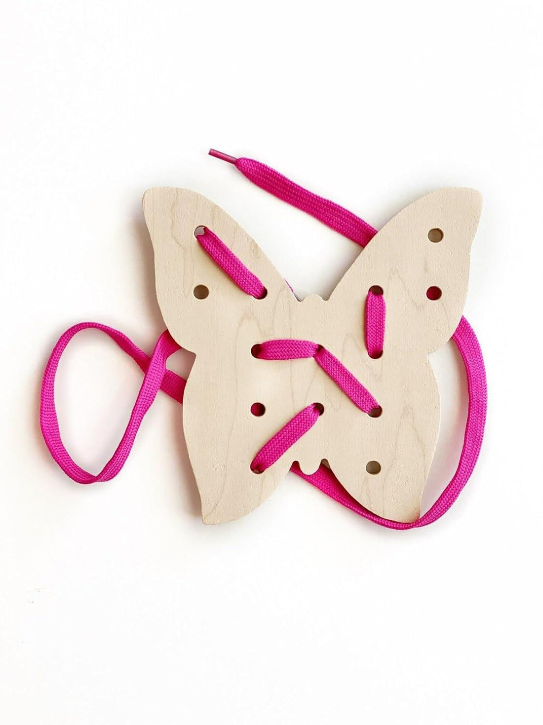 Haoser 1 Pieces 6 in Wooden Sewing Toy - Butterfly Learning Toys for Kids, Boys & Girls Return Gift for Birthday Parties Wood - Haoser