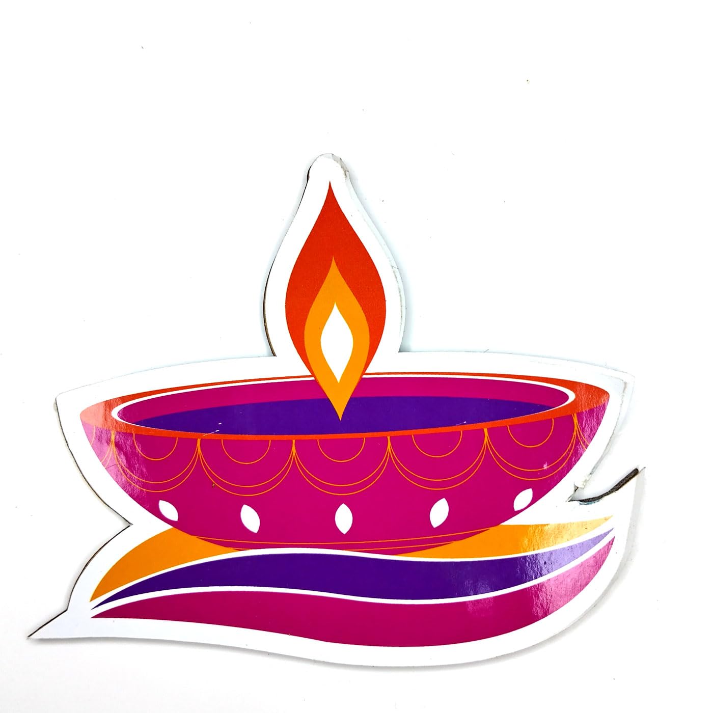 Haoser Wooden Hanging Deepak for Diwali Decoration Set of 9 Pcs