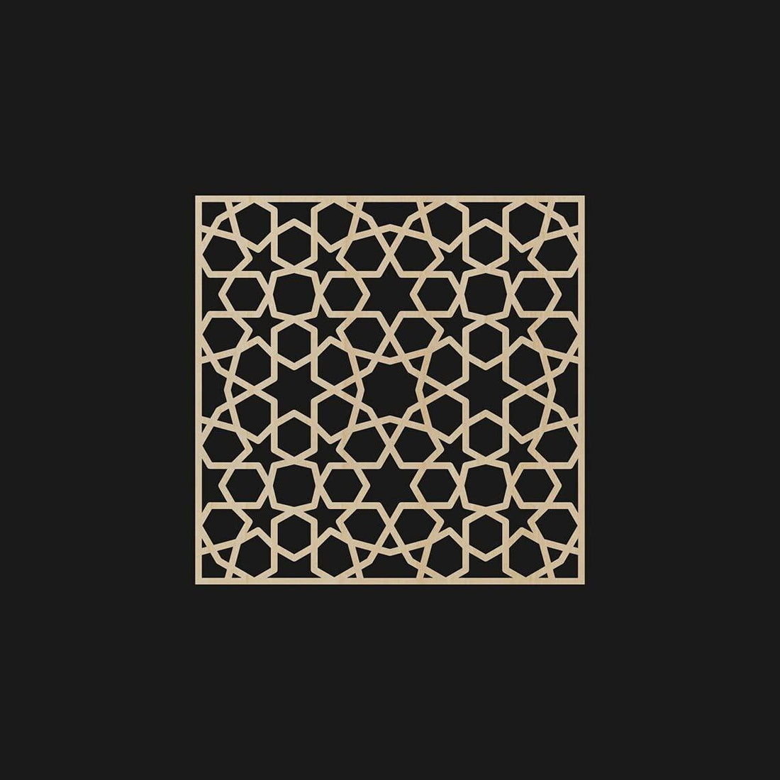 Haoser Wall Hanging Wooden Carved Panel for Room Partition, Cabinet Doors, Windows (Square Panel-5) - Haoser