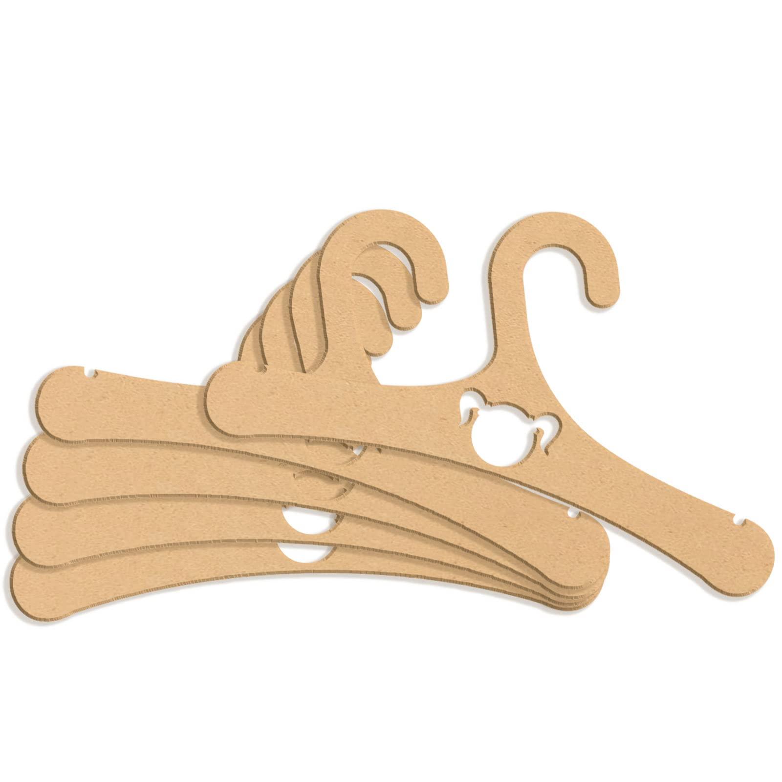 Haoser Kids Clothes Hanger, Solid MDF Garment 10 inch Hangers with Non Slip Bar for Kids - Haoser