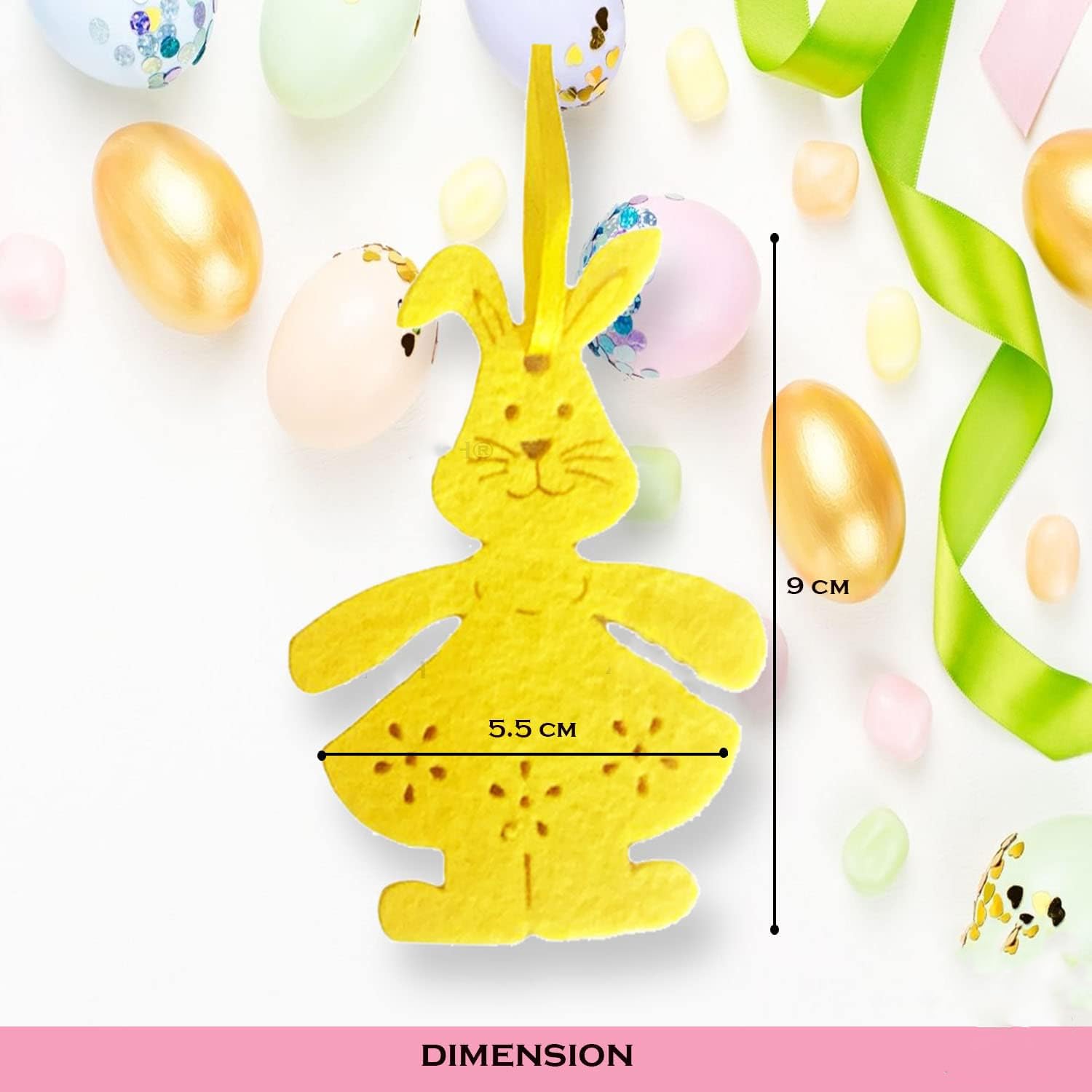 8 Pcs Felt Hanging Bunny Ornaments | Easter Bunny Decorations for Tree & Door