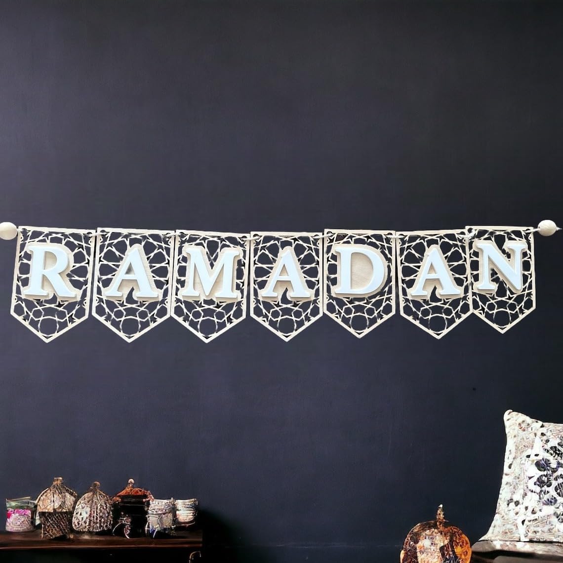 Ramadan Banner Decorations for Home 2025|Ramadan-Eid Banner, Islamic Decor