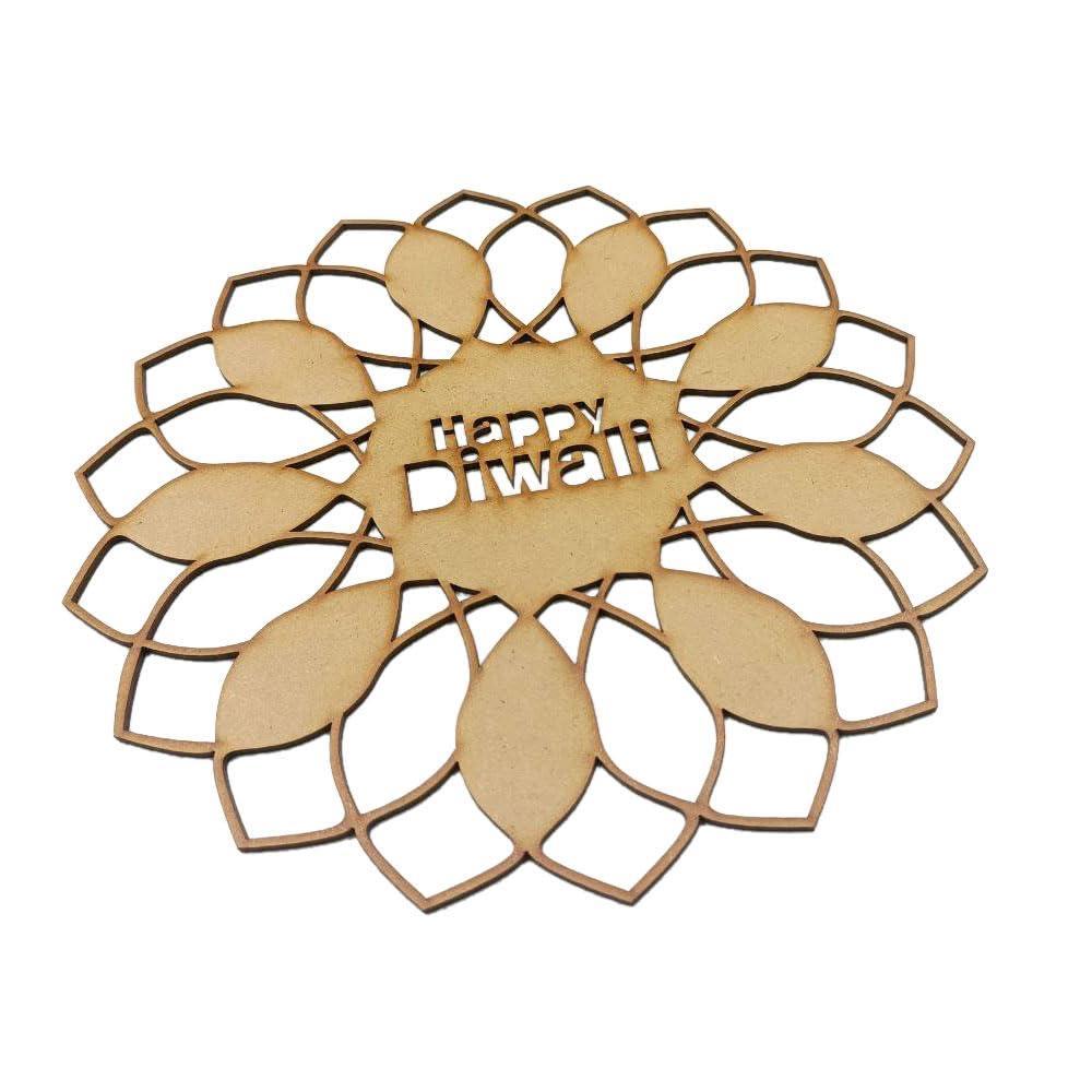 Haoser Pack 20 MDF swastik Cutout for Art and Craft, Diwali Decoration Item for Festivals,Wooden swastik Hangings Cutouts for Diwali Craft-3 Inch - Haoser