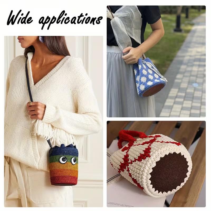 Pack of 6 Felt Basket Bottoms Round | Flat Fabric Basket Base for Crochet