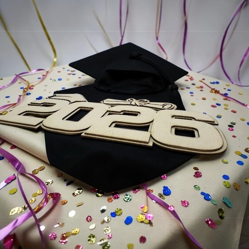 Class of 2026 Graduation Wooden Sign | 2-Layer Unfinished Wood Hanging Decor