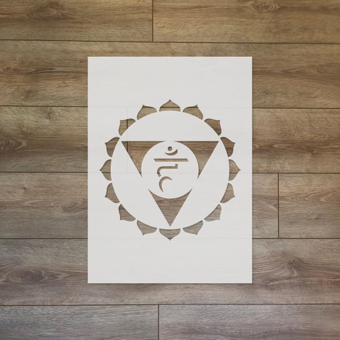 7 Pcs Seven Chakra Stencil – 8x8 Inch Reusable Sacred Geometry for Yoga Meditation Mindfulness