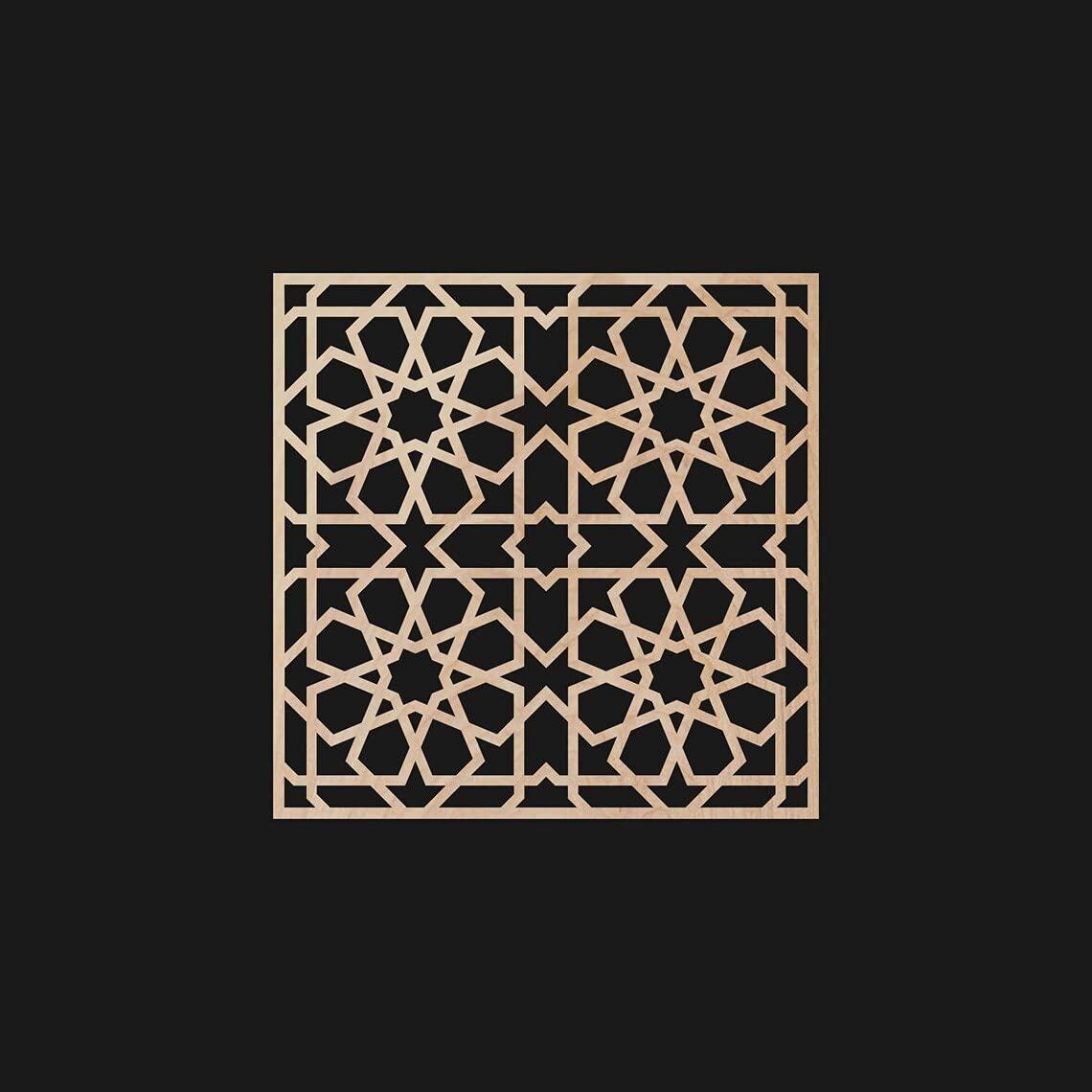 Haoser Wall Hanging Wooden Carved Panel for Room Partition, Cabinet Doors, Windows (Square Panel-3) - Haoser