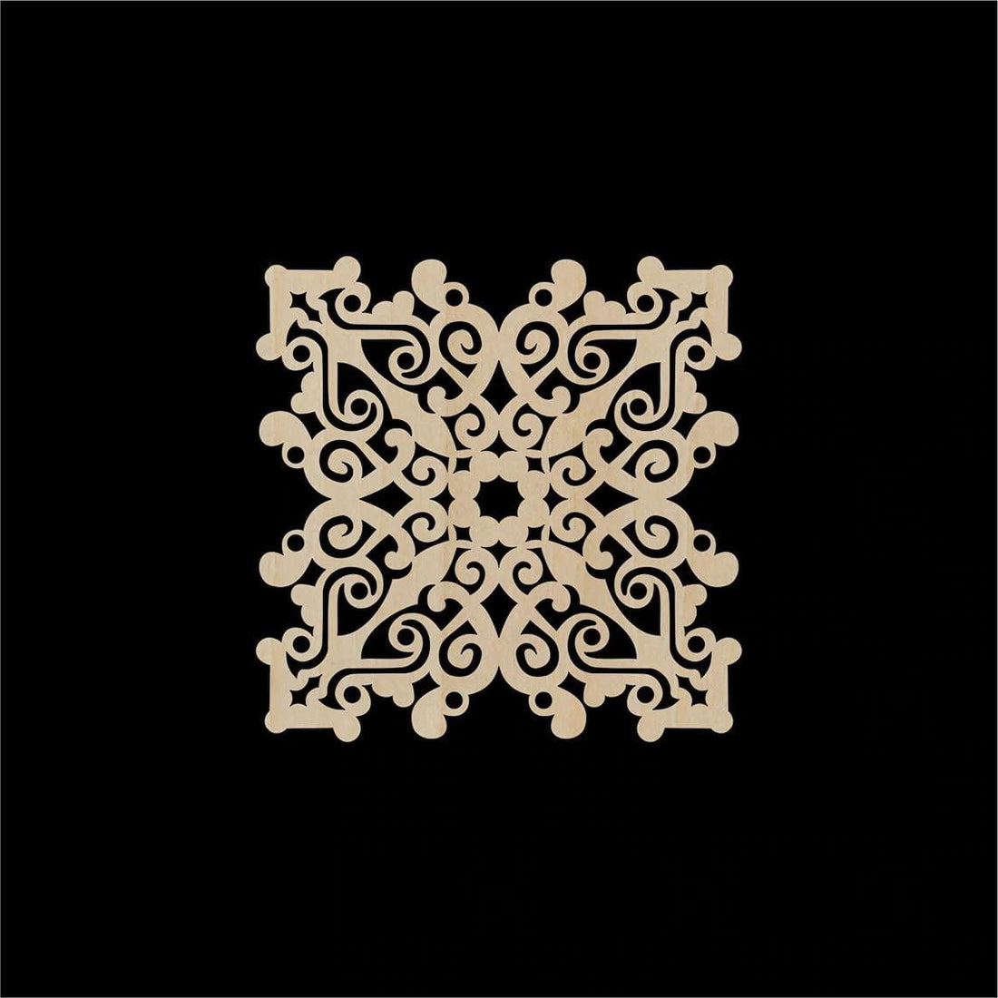 Haoser Home Décor Geometic Laser Cut Carved Panel for Living Room, Windows, Room Partition (Square Panel-12) - Haoser