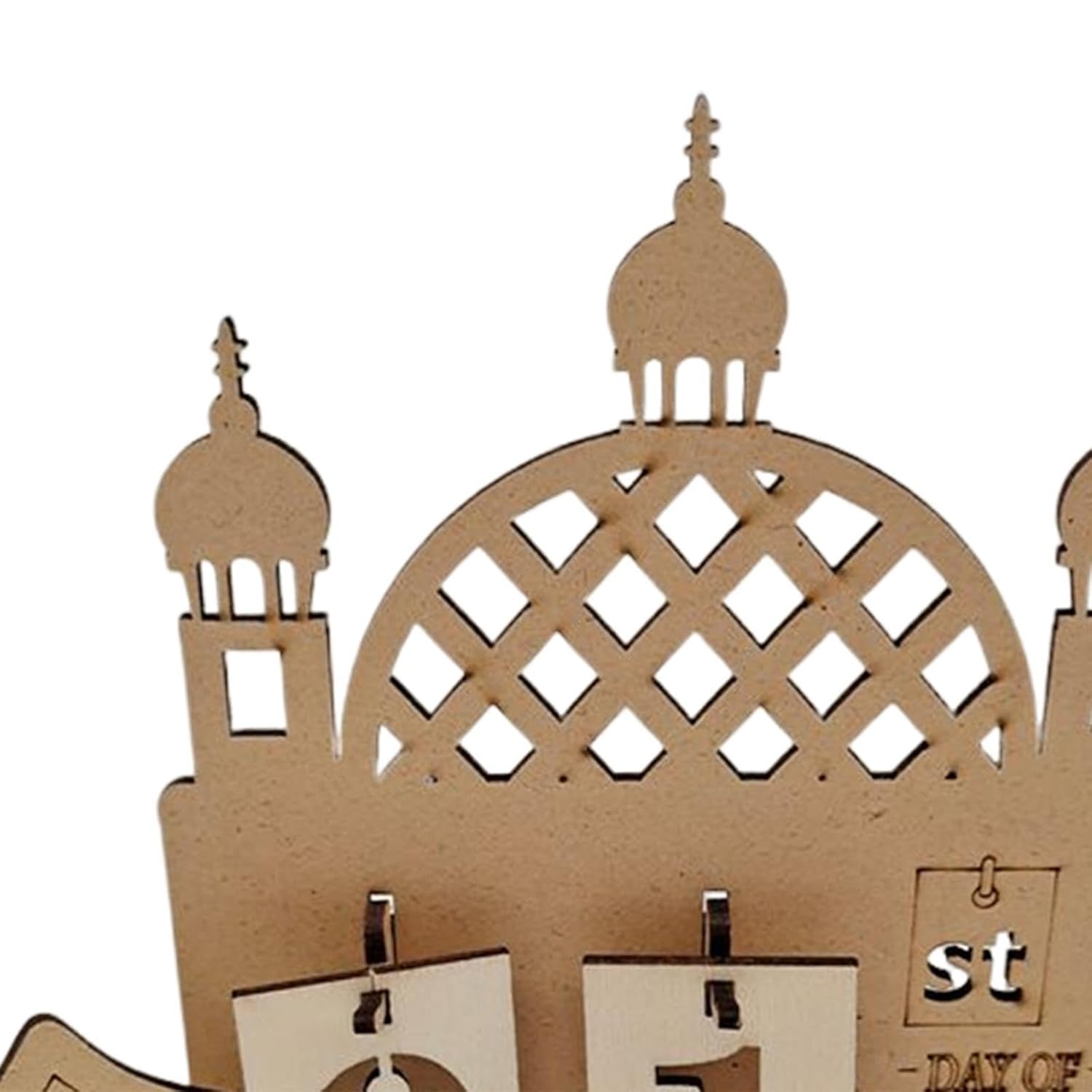 Ramadan Calendar Decoration for Tabletop | Wooden Ramadan Countdown Calendar